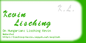 kevin lisching business card